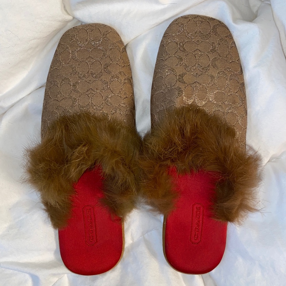 Authentic coach slippers